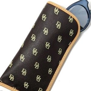 Dooney and Bourke Signature Leather Trimmed Case for Glasses